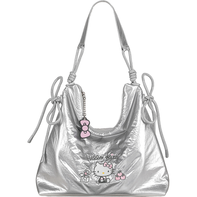 TOUTOUhellokitty三丽鸥联名银色包包腋下托特包女孩生日礼物实用