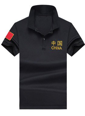 夏季男士翻领短袖POLO衫刺绣中国
