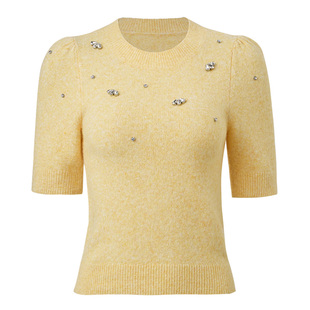 MAXRIENY日常极简感套头毛针织衫2025秋款收腰合身优雅气质上衣女