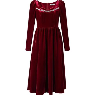 小礼服裙复古丝绒连衣裙