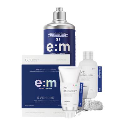 EVEMORE深海蓝染发膏女染发剂纯植物蓝色补色蓝黑色固色洗发水