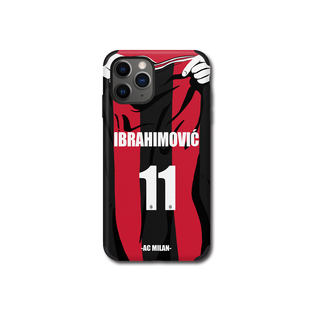 AC米兰手机壳11Pro适用XS红黑球衣13Pro号码12Pro因扎吉XR卡卡P40 P50全包mate50米13 X90皮纹软壳14Promax