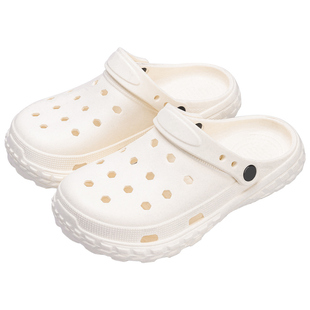 厚底洞洞鞋女款2025新款外穿春夏季eva增高防滑大码情侣凉拖鞋男