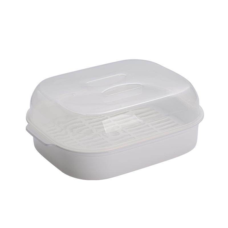 专用加热馒头饺子塑料带盖蒸盘