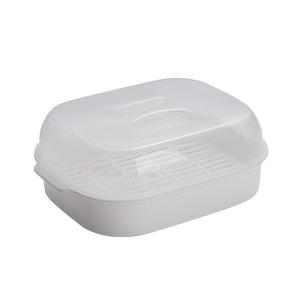 专用加热馒头饺子塑料带盖蒸盘