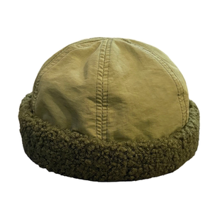 日系复古羊羔绒无檐地主帽男女秋冬保暖瓜皮帽雅痞街头潮流水手帽