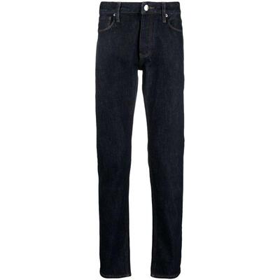 阿玛尼男士原色修身牛仔裤