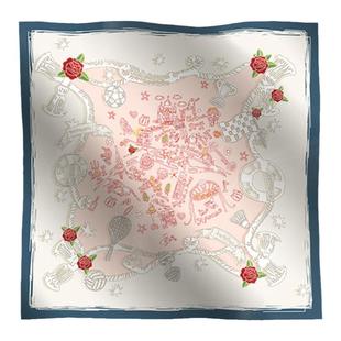 【印象巴黎系列】万事利桑蚕丝真丝丝巾送礼高级感中方巾诗影玫瑰
