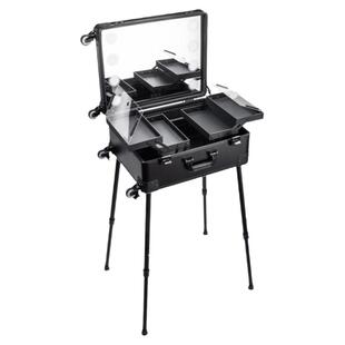 带灯镜子新娘跟妆师专业化妆箱拉杆多层夜市摆摊理发美发专用箱子