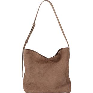 DREA BASAA半山花瓣流浪包磨砂皮中号单肩斜跨包真皮大容量通勤包