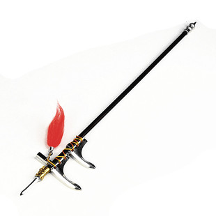 1/6微缩古代兵器 秦兵俑金戈枪蒙恬檀木杆长戈12寸兵人武器模型