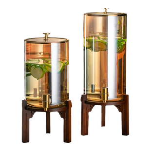 大容量带龙头冷水壶玻璃泡饮料桶耐高温家用储水水果茶凉水瓶商用