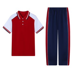 河源市源城区小学生校服男女统一夏季运动服短袖上衣短裤长裤套装