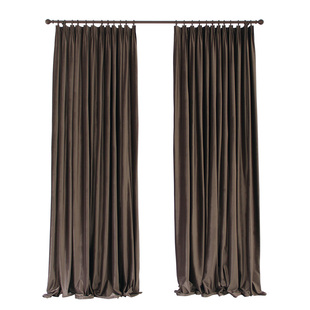 Essen埃森 棕榈色现代简欧美式德国棉绒加厚纯色遮光丝绒定制窗帘