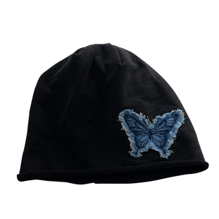 TUshu/新中式复古蝴蝶~大版包头帽子女气质酷飒显脸小堆堆帽冷帽