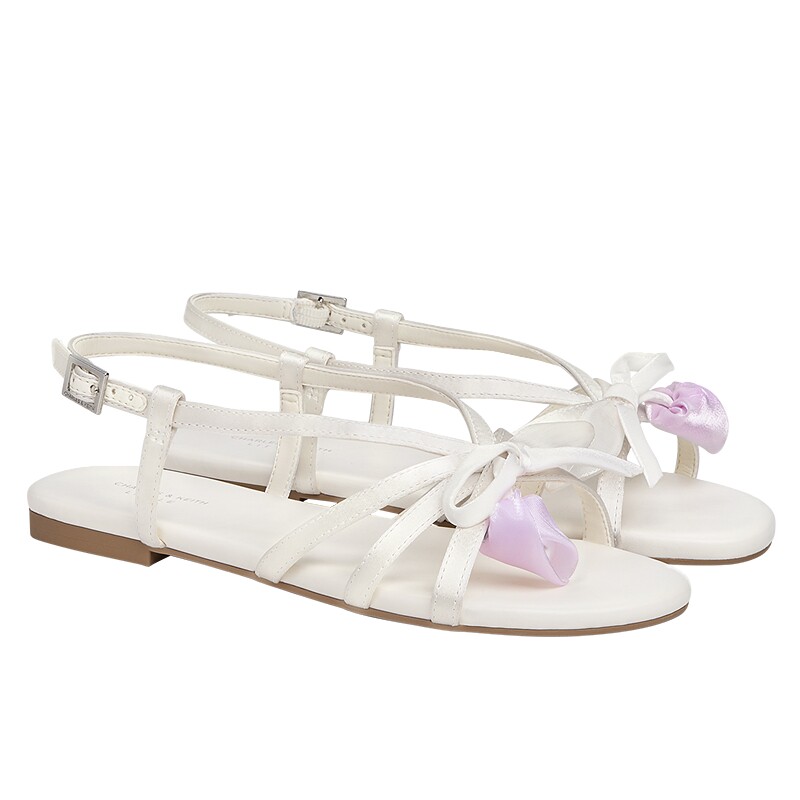 CHARLES&KEITH26女鞋CK9-70360002细带蝴蝶结平底儿童凉鞋童鞋