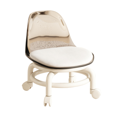 软垫加厚靠背护腰万向轮小凳子