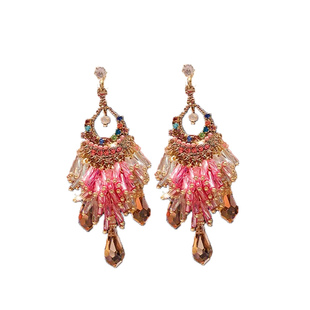 欧美夸张重工轻奢流苏耳环2025年新款潮多层高级感耳饰耳坠银针女