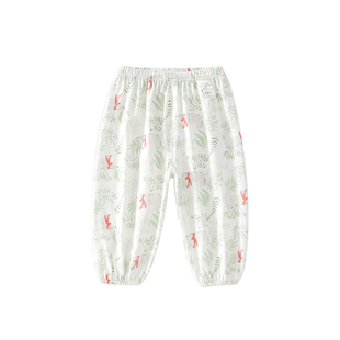宝宝裤子夏薄款纯棉夏天婴儿夏季衣服男童长裤儿童防蚊裤轻薄a类6