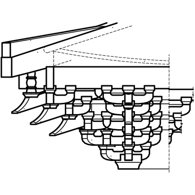 宋式七辅作转角辅作重拱出双抄