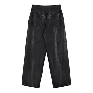 COCOLAN 【黑爵裤】老钱风复古九分皮裤阔腿显瘦休闲裤Q58KZ2261