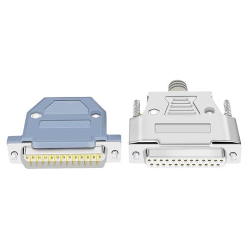 DB25焊线外壳 金属外壳 2排25针/芯孔接头DR25并口电脑镀金接插头