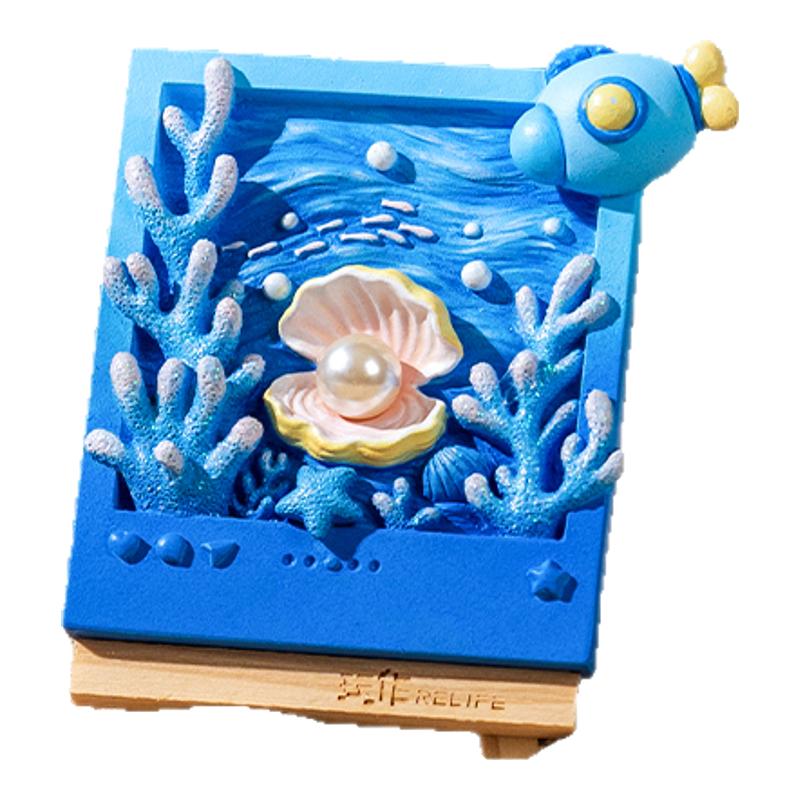 海洋diy香氛冰箱贴浮雕手绘画