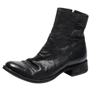 DREAMBOX钧博进口袋鼠皮尖头皮靴纯手工复古靴子暗黑先锋潮酷男靴