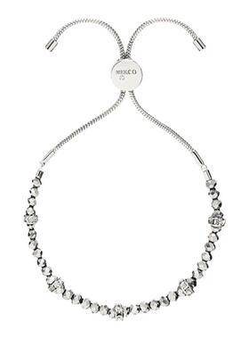 【UR CHOICE】GENUINE●澳洲MMO小众奢银灰水晶通勤风银色手链