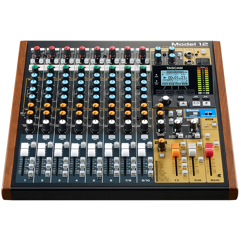 日本达斯冠TASCAM model 12调音台DAW控制器USB声卡录音机