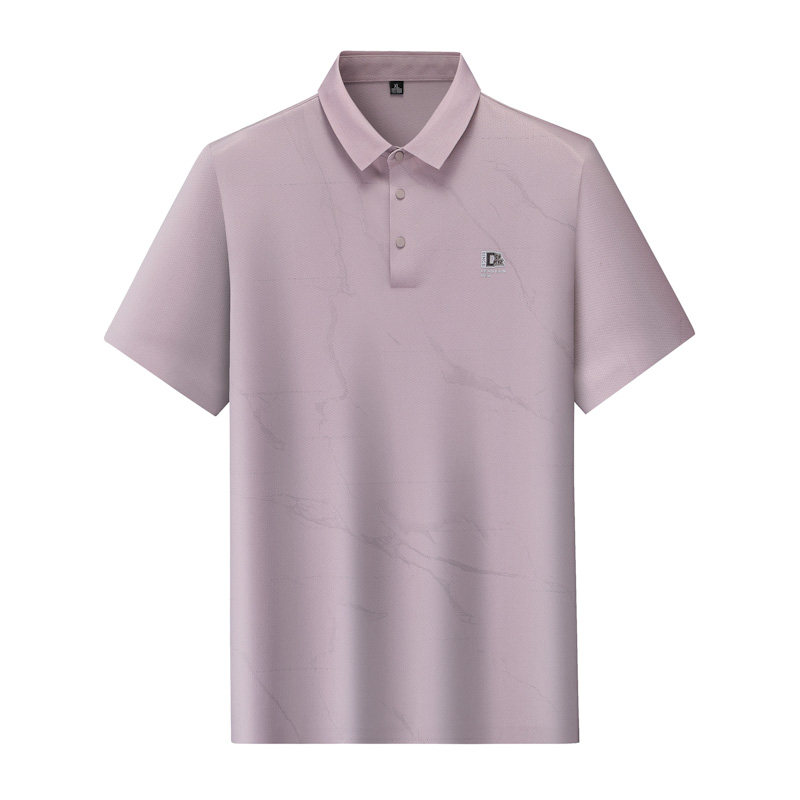 大码短袖冰丝t恤男胖子宽松polo