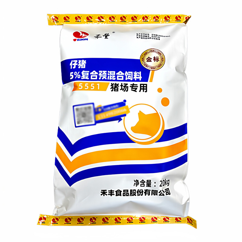 禾丰仔猪预混料5%猪用饲料复合预混合20kg猪场专用肠道增重期
