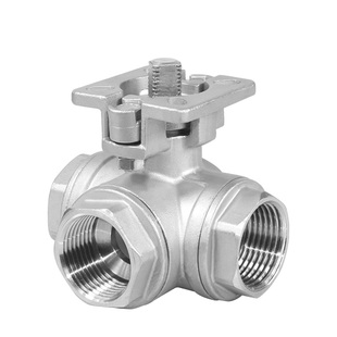 三通高平台球阀气动转换球阀高平台三通球阀丝扣内螺纹球阀4分T/L