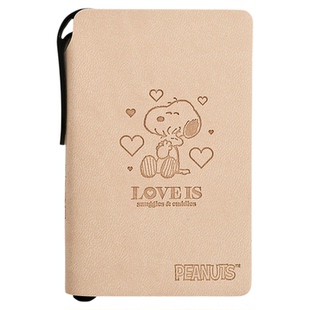 伊莎儿皮本学生高颜值史努比卡通笔记本送笔手账本-爱的具象化