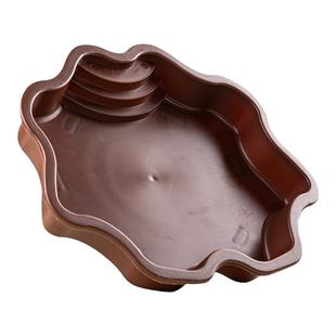 乌龟专用水盆陆龟泡澡盆洗澡盆半水黄缘龟喝水盘爬宠饲养箱造景