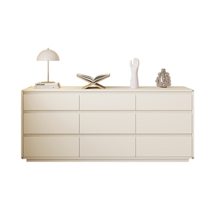 定制橡木床尾靠墙大容量九斗柜客厅三斗收纳边柜真实木卧室六斗柜