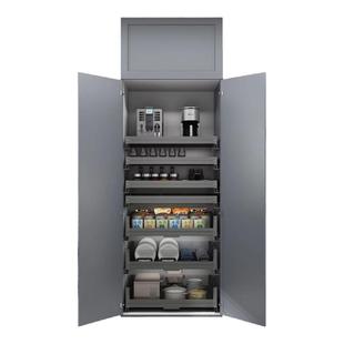 橱柜碗碟开门式调味篮全铝加深多层储物抽屉推拉高柜高深锅具拉篮