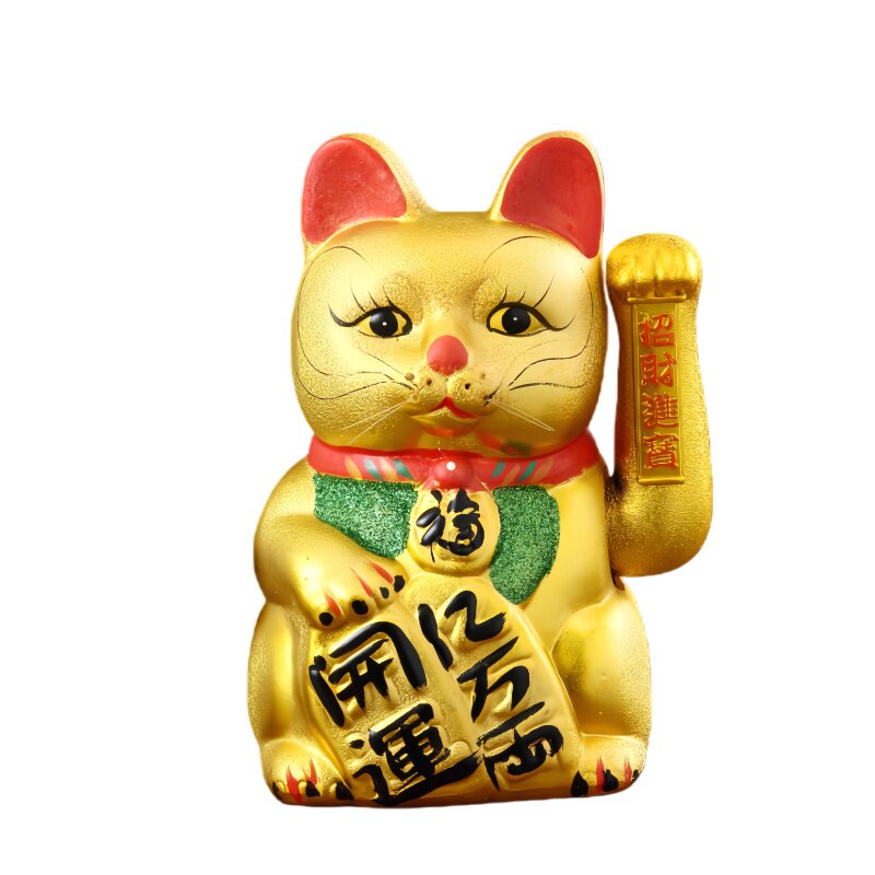 招财猫招手摆件金色电动摇手招财进宝家居装饰品店铺收银开业礼物