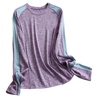 户外吸湿速干衣打底修身拼色T恤