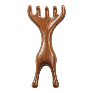 五爪鹿角按摩梳子头部头皮经络头疗养生小青蛙檀木疏通刮鼻梁神器