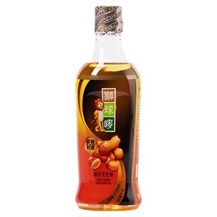香港制造进口狮球唛花生油600ml/瓶1级物理压榨飘香食用油小瓶装