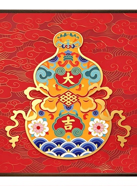 福禄双全！大吉大利！吉祥名画！