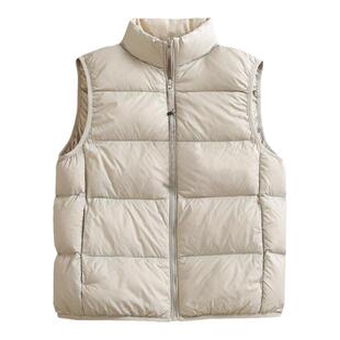 90白鸭绒 高蓬松+高充绒 冬季男士轻便保暖立领休闲羽绒背心马甲