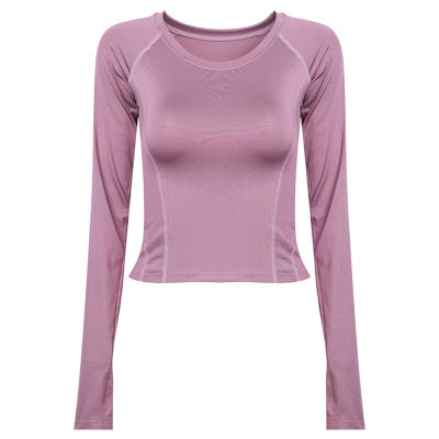 运动上衣女弹力紧身跑步训练t恤