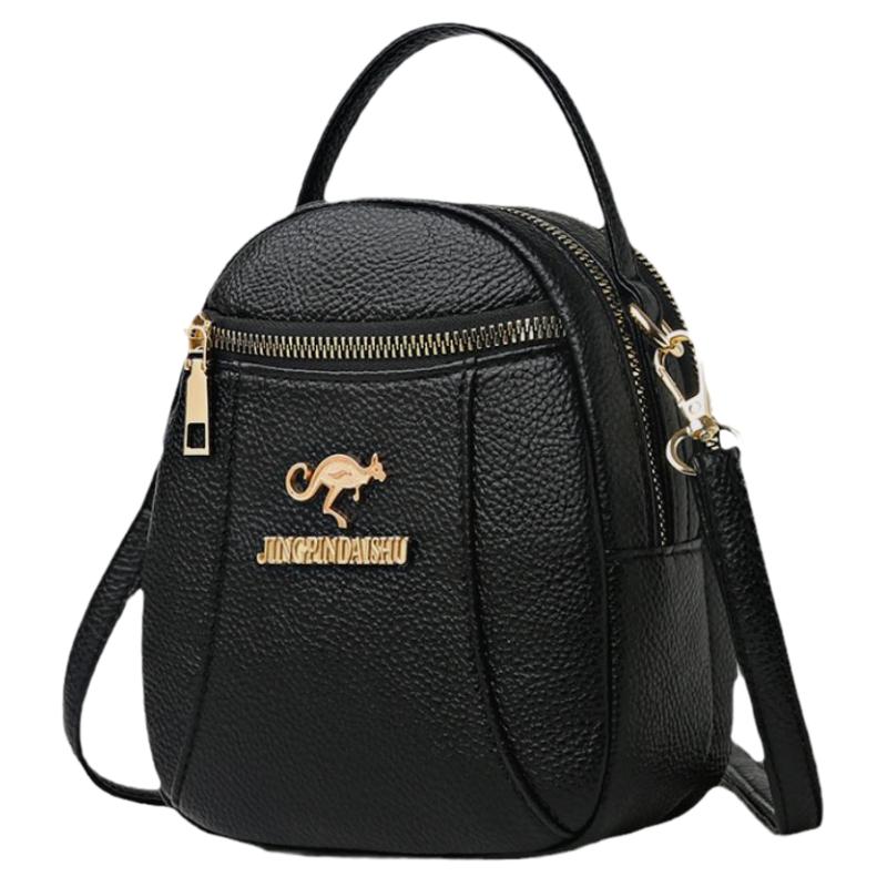 真皮质感女包百搭三层包包女斜挎包2024新款时尚单肩包软皮手提包