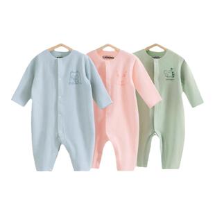 贝肽斯德绒婴儿连体衣秋冬装新生婴幼儿男女宝宝衣服打底保暖睡衣