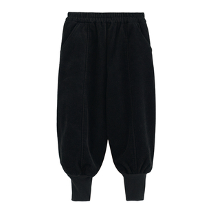 砚台家童装男童灯芯绒休闲裤2025冬季新款儿童加绒束脚裤男宝长裤