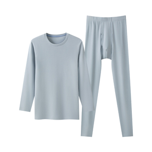 三枪朵绒棉保暖内衣男纯棉抗菌防螨保温秋衣秋裤女拉绒秋冬新款