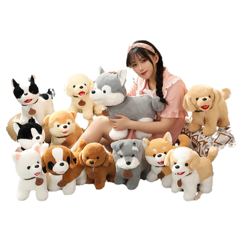 哈士奇毛绒玩具狗狗公仔仿真名犬小狗二哈玩偶布娃娃女孩生日礼物