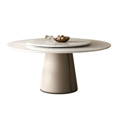 天然奢石餐桌水晶大理石圆桌